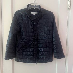 Sara Campbell Short Quilted Ruffled Jacket
